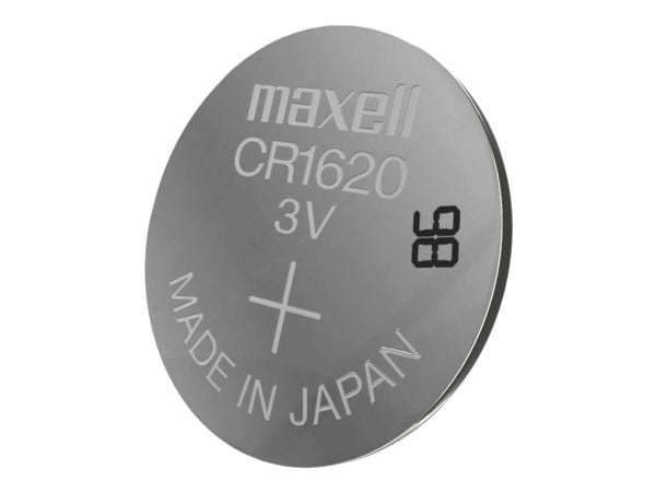 Maxell 18586500, Engangsbatteri, CR1620, Sink-mangandioksid (Zn/MnO2), 3 V, 5 stykker, 80 mAh