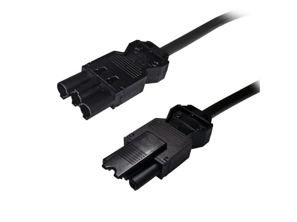 Deltaco GST18 virtajohto, GST18 uros - GST18 naaras, musta, 0,3 m, 0,3 m, GST18, GST18, 230 V, 16 A