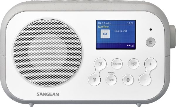 Kuffertradio Sangean Traveller-420 (DPR-42 W/G) DAB +, FM Hvid, Grå