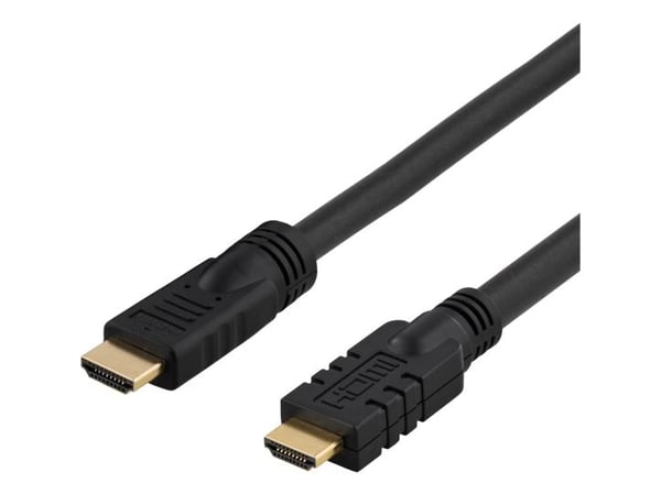 DELTACO HDMI-1100 - HDMI-kaapeli Ethernet-yhteydellä - HDMI-uros HDMI-uros - 10 m - musta