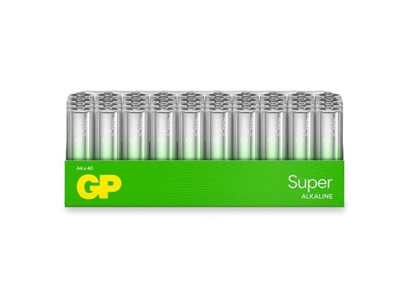 GP Super Alkaline AA-paristo, 15A/LR6, 40-pakkaus