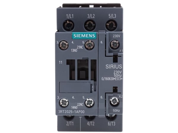 Siemens 3RT2025-1AP00 Kontaktori 3 x katkaisija 7,5 kW 230 V/AC 17 A apukoskettimella 1 kpl 1 kpl