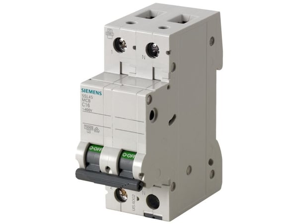 Siemensin 2-napainen katkaisija 16 A 230 V 5SL4516-6 (5SL4516-6)