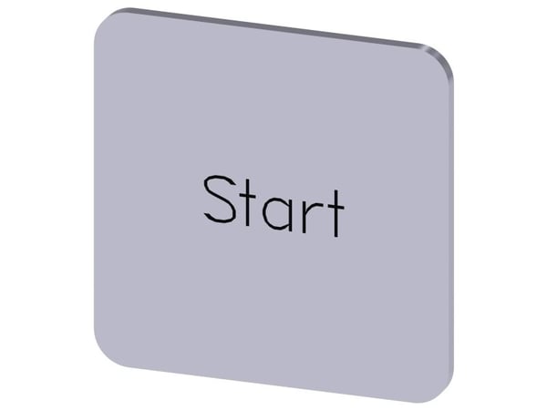 Siemens 3SU1900-0AF81-0DT03SU19000AF810DT0 Bezeichnungs-schild, Silver, 22 mm, 1 g, 22 mm, 22 mm, 1 mm
