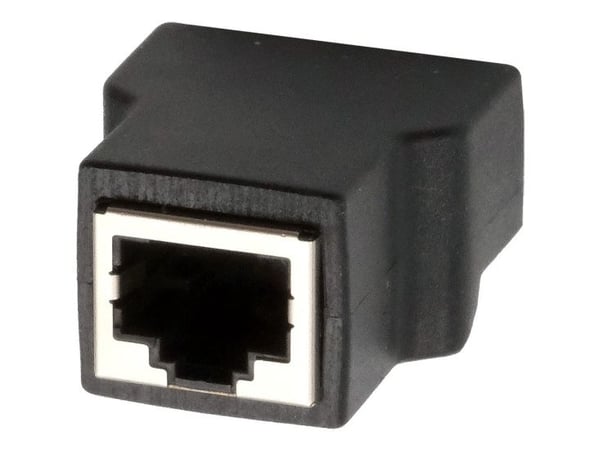 EXSYS EX-49112, RJ-45, 8-pin terminal block, Svart