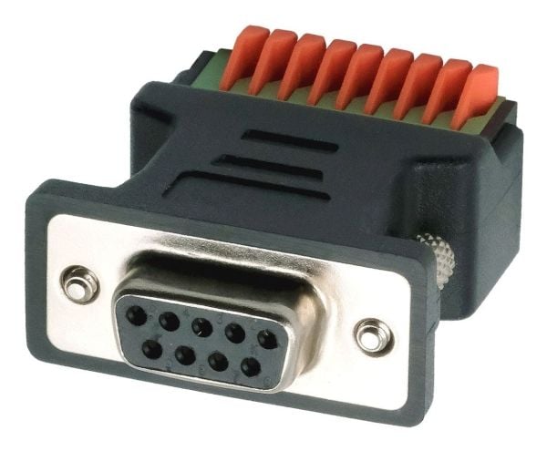 EXSYS GmbH Adapter 9-pins kontakt til 9-pins rekkeklemme med trykknapp (EX-49111)