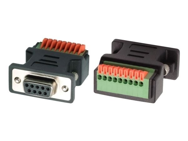 EXSYS GmbH Adapter 9-pins kontakt til 9-pins rekkeklemme med trykknapp (EX-49111)