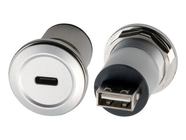 Sovitin asennus USB-C naaras -> A naaras USB3.2 Gen1,metallia