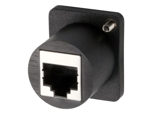 Sovitin RJ45-pistorasia->pistorasia CAT.5e D-tyyppi