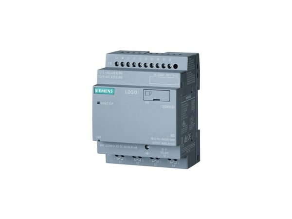LOGO! 12/24RCEO, logiikkamoduuli, syöttöjännite / I/O: 12/24 V DC/relay, 8 DI (4 AI)/4 DO, ilman disp:tä