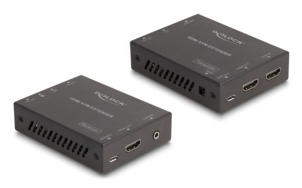 Delock - Sender og mottaker - KVM / lyd / USB-utvider - HDMI - over CAT 6 - USB - opp til 70 m