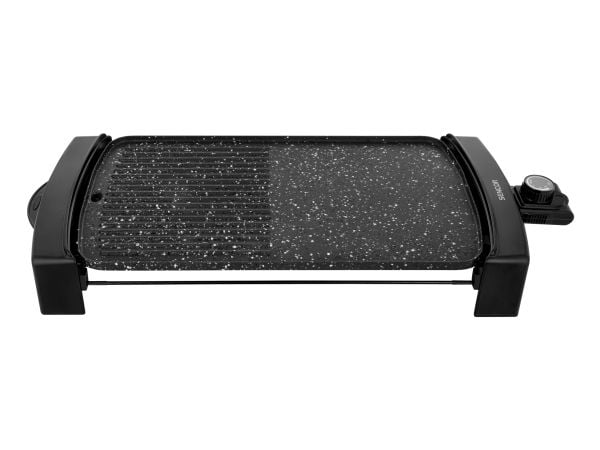 Sencor SBG 104BK, Sort, Rektangulær, Rotasjon, Rist + steketakke, 440 x 250 mm, 2300 W