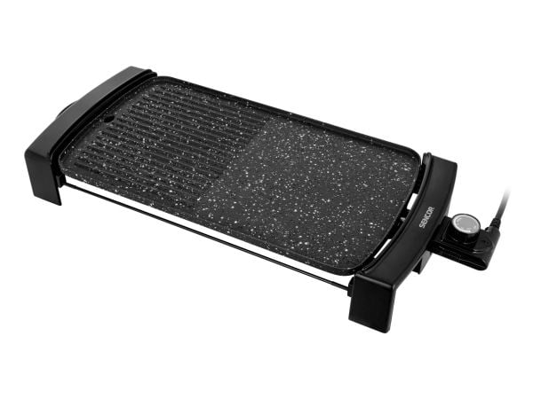 Sencor SBG 104BK, Sort, Rektangulær, Rotasjon, Rist + steketakke, 440 x 250 mm, 2300 W
