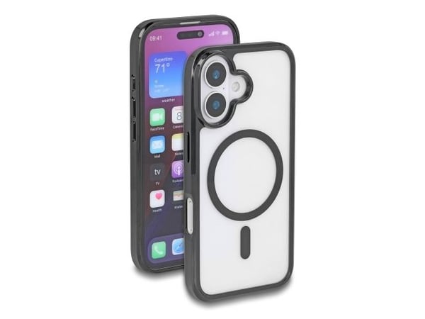 DeLOCK 81266, Suojus, Apple, iPhone 16, 15,5 cm (6.1"), musta, Läpinäkyvä