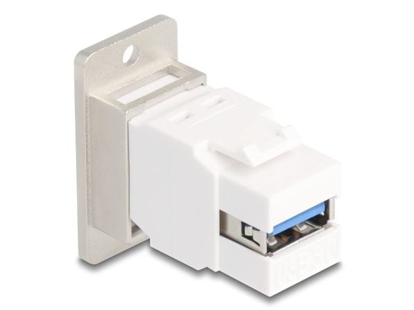 DeLOCK 67337, Tasainen, Hopea, Valkoinen, USB B, USB A, Naaras, Naaras