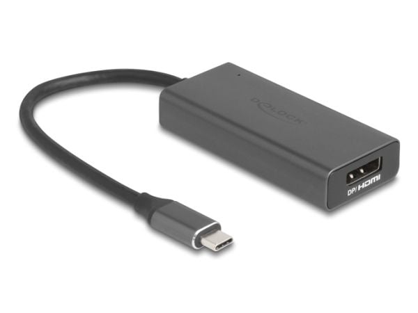 DeLOCK 64316, 0,15 m, USB Type-C, HDMI + DisplayPort, Uros, Naaras, Suora