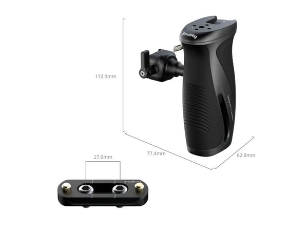SmallRig 5160, Kahva, musta, Alumiini, 1/4-20", 112 mm, 79,5 mm