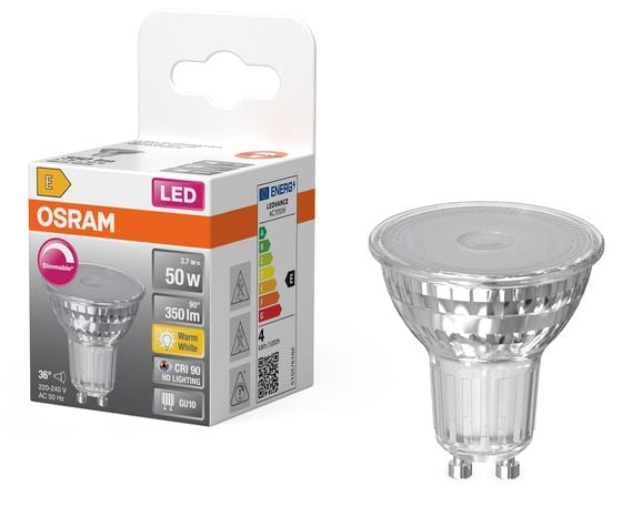 Osram 4099854457487, 3,7 W, 50 W, GU10, 350 lm, 15000 timer, Varm hvit