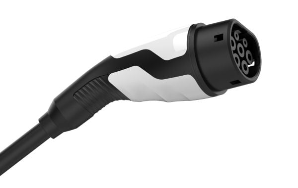 Sinox EV spiral ladekabel Mode 3 32A 3-fase 5m sort