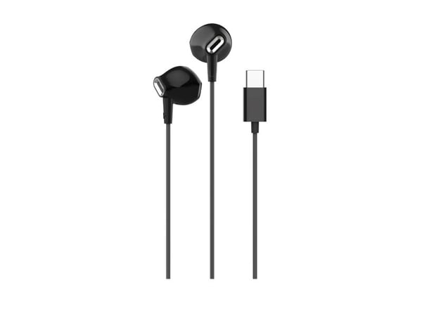 PURO PUIPHF34USBCBLK, Koblet med ledninger (ikke trådløs), Samtaler/musikk, 20 g, Hodesett, Sort