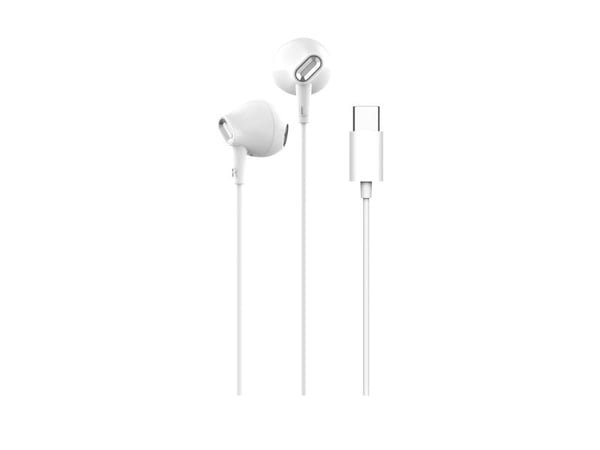 PURO PUIPHF34USBCWHI, Koblet med ledninger (ikke trådløs), Samtaler/musikk, 20 g, Hodesett, Hvit