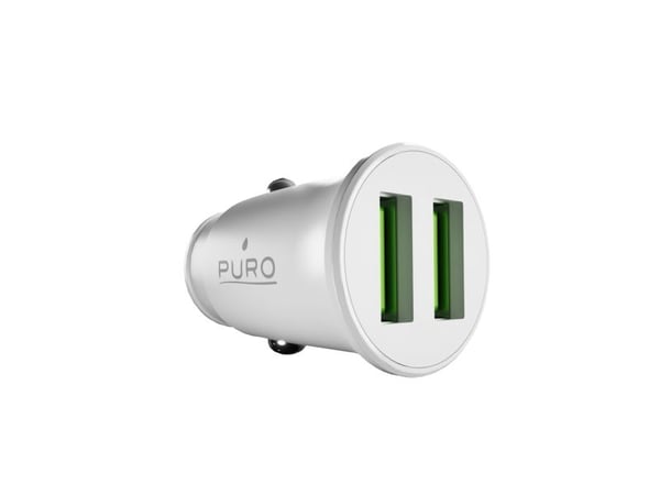 Puro Pro Lite 2x USB-A 10W autolaturi - valkoinen