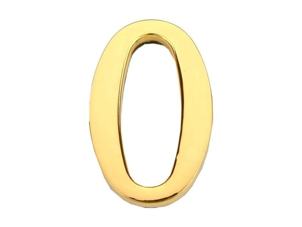 Hus-/dörrnummer 0 Gp-0 45 mm guld