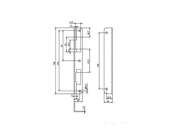 Lob Strike Plate Rk91 Hvit sink