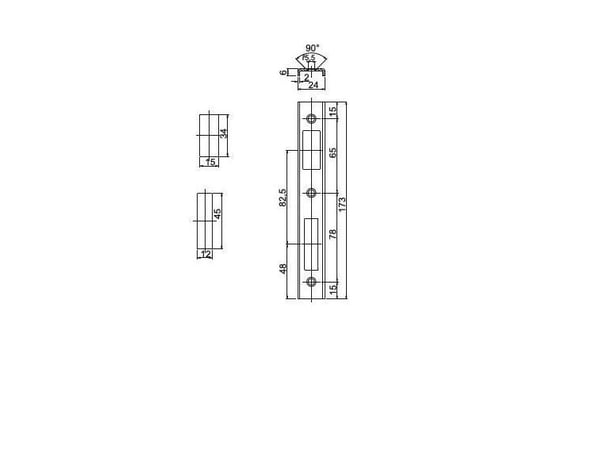LOBS slagplate RU90 frontplate U-formet