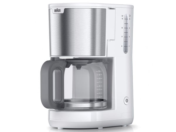 Braun PurShine KF 1500 - Kaffemaskin - 10 koppar - rostfritt stål / vitt