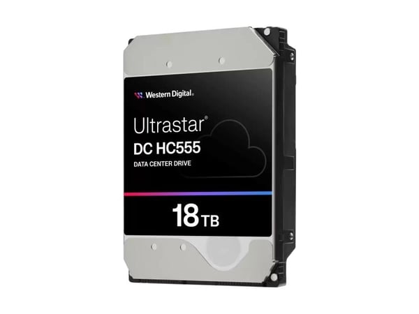 WD Ultrastar DC HC555 - Harddisk - Data Center - 18 TB - intern - 3.5" - SATA 6Gb/s - 7200 rpm - buffer: 512 MB