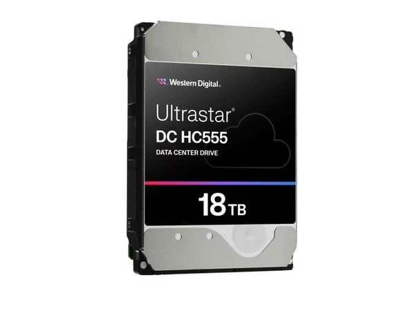 WD Ultrastar DC HC555 - Harddisk - Data Center - 18 TB - intern - 3.5" - SATA 6Gb/s - 7200 rpm - buffer: 512 MB