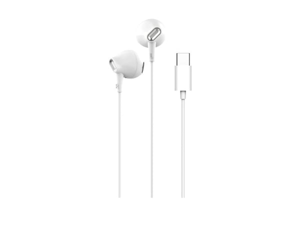 PURO PUIPHF34USBCWHI, Koblet med ledninger (ikke trådløs), Samtaler/musikk, 20 g, Hodesett, Hvit