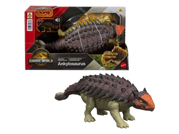 Jurassic World WILD ROAR Ankylosaurus, 4 År, Brun, Grön, Plast