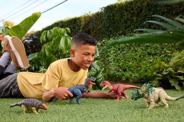 Jurassic World WILD ROAR Ankylosaurus, 4 år, Brun, Grønn, Plast