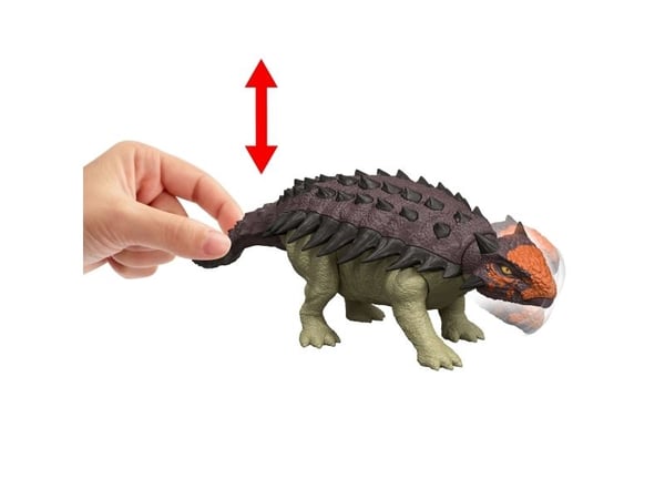 Jurassic World WILD ROAR Ankylosaurus, 4 år, Brun, Grønn, Plast