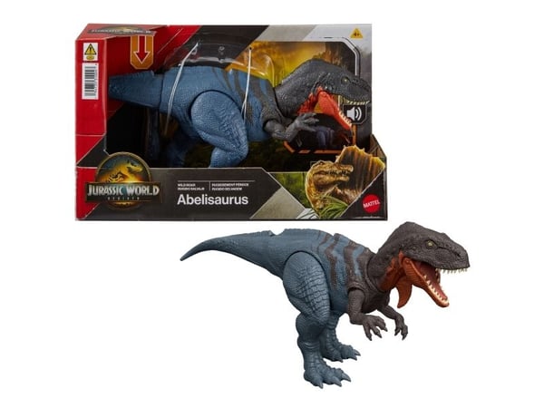 Jurassic World WILD ROAR Abelisaurus, 4 År, Blå, Brun, Plast
