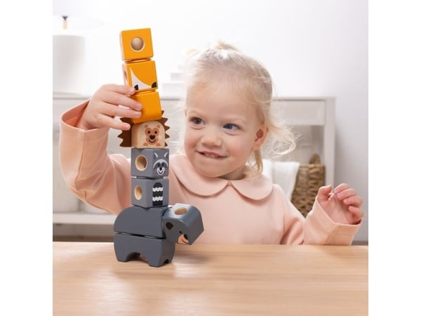 Melissa & Doug MDT BBN Blockables Woodland Crtrs GML, 2 år, 16 stykker, Tre