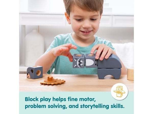 Melissa & Doug MDT BBN Blockables Woodland Crtrs GML, 2 år, 16 stykker, Tre