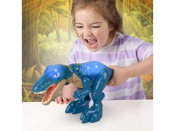 Fisher-Price Imaginext Jurassic World Growl & Glow Baryonyx-dinosaurleketøy med lys, lyder og glefsebevegelse, 3 år, Flerfarget