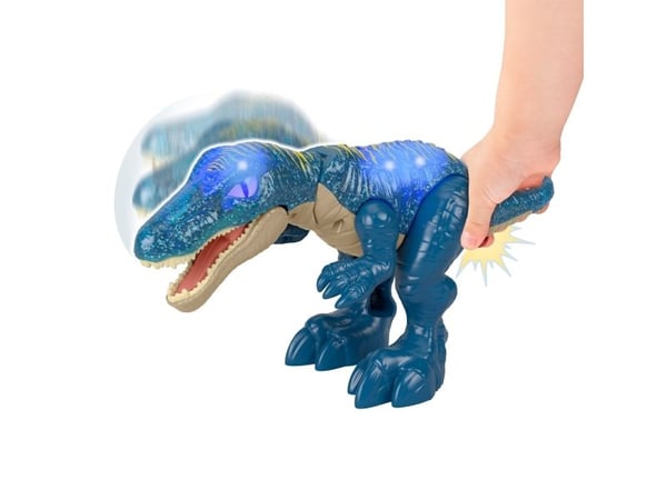 Fisher-Price Imaginext Jurassic World Growl & Glow Baryonyx-dinosaurleketøy med lys, lyder og glefsebevegelse, 3 år, Flerfarget
