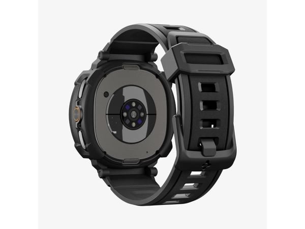 Spigen Rugged Armor Pro, Etui + bånd, Smartklokke, Sort, Samsung, Watch 8 Classic (46mm), Termoplastisk polyuretan (TPU)