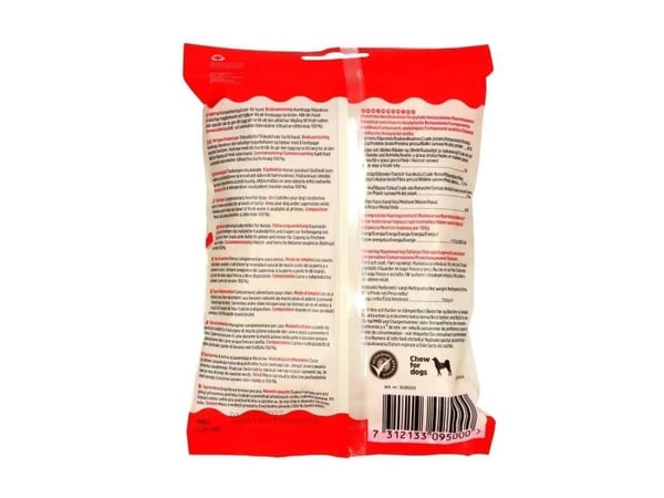 DOGMAN Tyggeknute rullet S 4-pakning 11cm