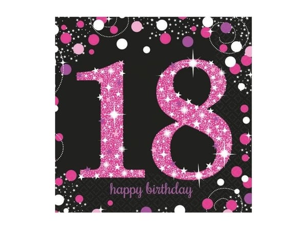 Lautasliinat 18 vuotta Pink Sparkling
