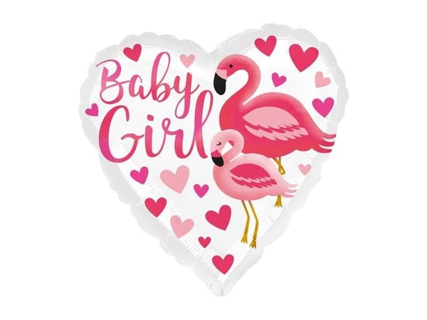 Baby Girl Flamingo folieballon