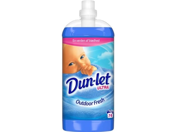Tøymykner, Dun-let Outdoor Fresh, 2 l, med farge og parfyme - (4 stk.)