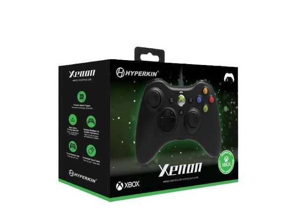 Hyperkin M01368-BK, Spelplatta, Xbox One, Xbox Series S, Xbox Series X, Knapp för vibration på/av, Kabel, USB, Svart