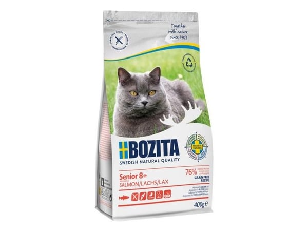 Bozita 2011, Senior, Laks, 400 g, Kornfritt