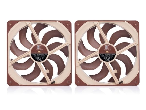 Noctua NF-A14X25 G2 PWM SX2-PP - Kabinettvifte - 140 mm (en pakke 2)