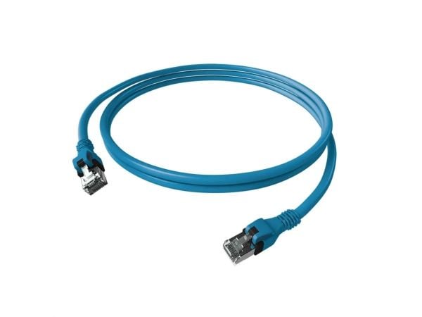 EasyLan CPP1OBABABAB0030 DualBoot PushPull -liitäntäkaapeli Cat.6A ISO/IEC suojattu, 3 m, Cat6a, S/FTP (S-STP), RJ-45, RJ-45, Sininen